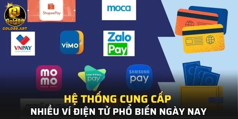 Hệ thống cung cấp nhiều ví điện tử phổ biến ngày nay